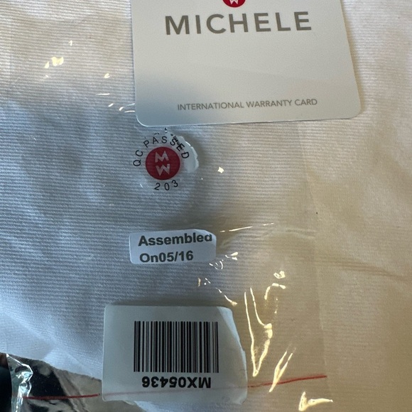 Michele Cape Chronograph Blue Dial Yellow Topaz Markers FULL SET - Picture 9 of 13